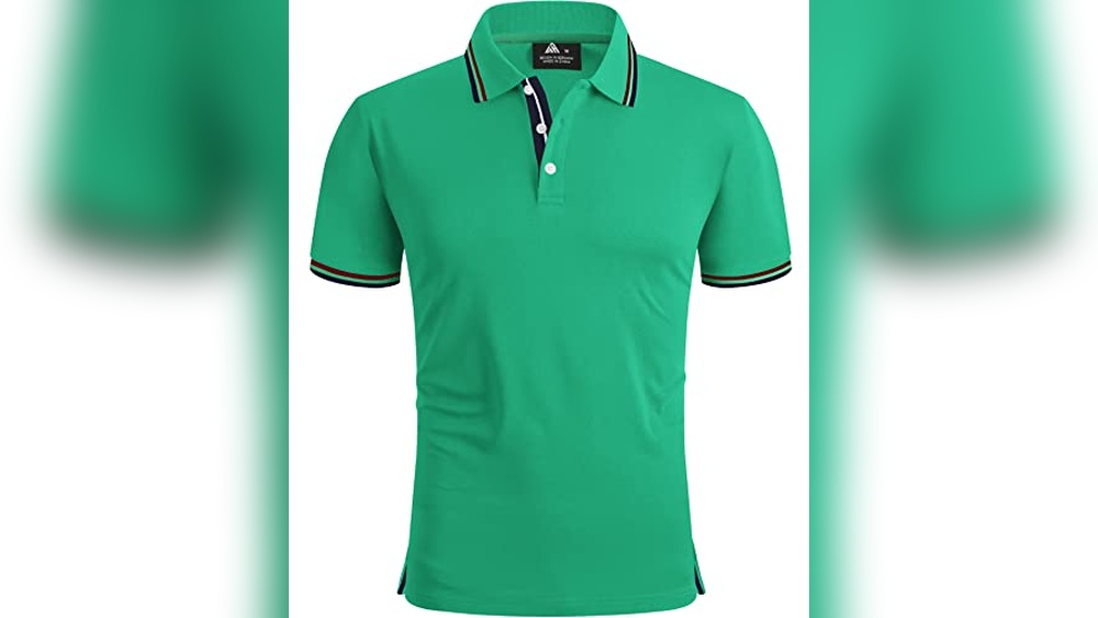 V VALANCH Collared Shirt Men Polo 3XL: Perfect Casual Golf Polyester Tee